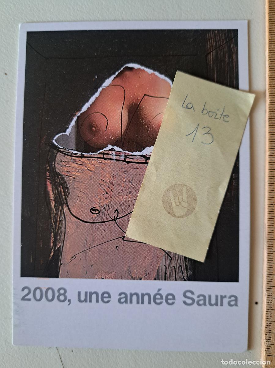Otros Objetos de Arte: FLYER POSTAL EXPOSICI&Oacute;N ANTONIO SAURA A&Ntilde;O 2008 INAUGURACI&Oacute;N GALERIA ABATTOIRS FRANCIA