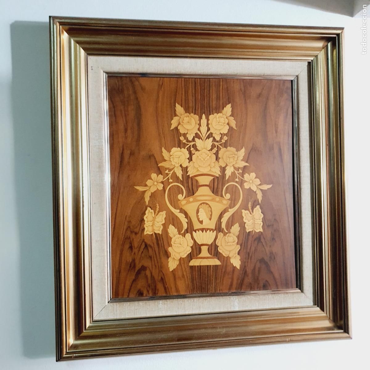 Otros Objetos de Arte: CUADRO-MARQUETER&Iacute;A ?-EXCELENTE-60X55 / 50X44 CMS-EXCELENTE-VER FOTOGRAF&Iacute;AS PARA M&Aacute;S DATOS.