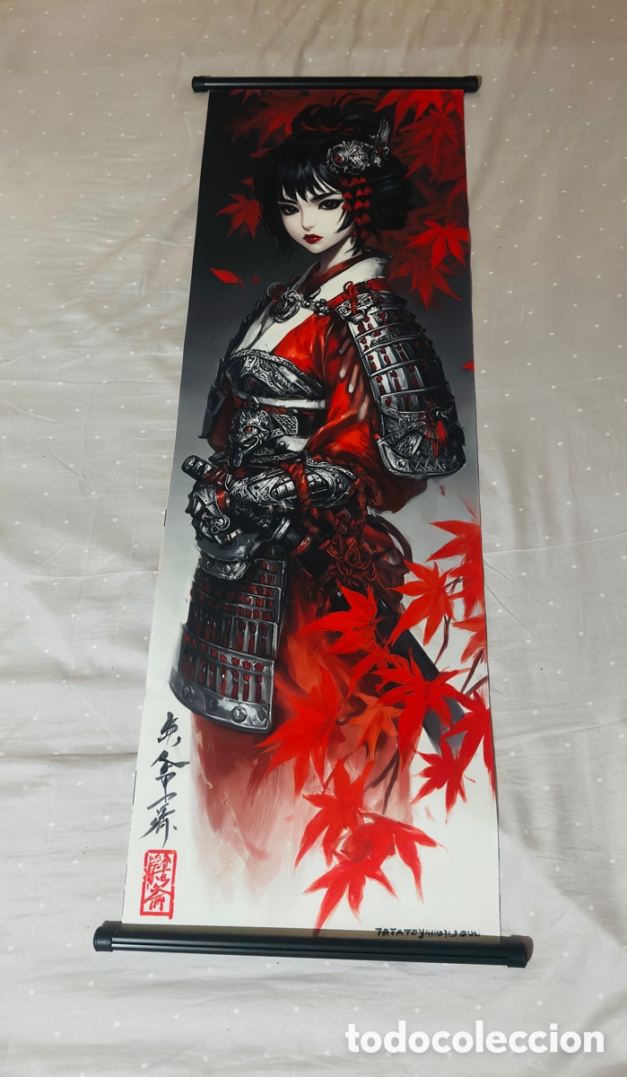 Otros Objetos de Arte: Precioso lienzo japon&eacute;s geisha nuevo a estrenar.