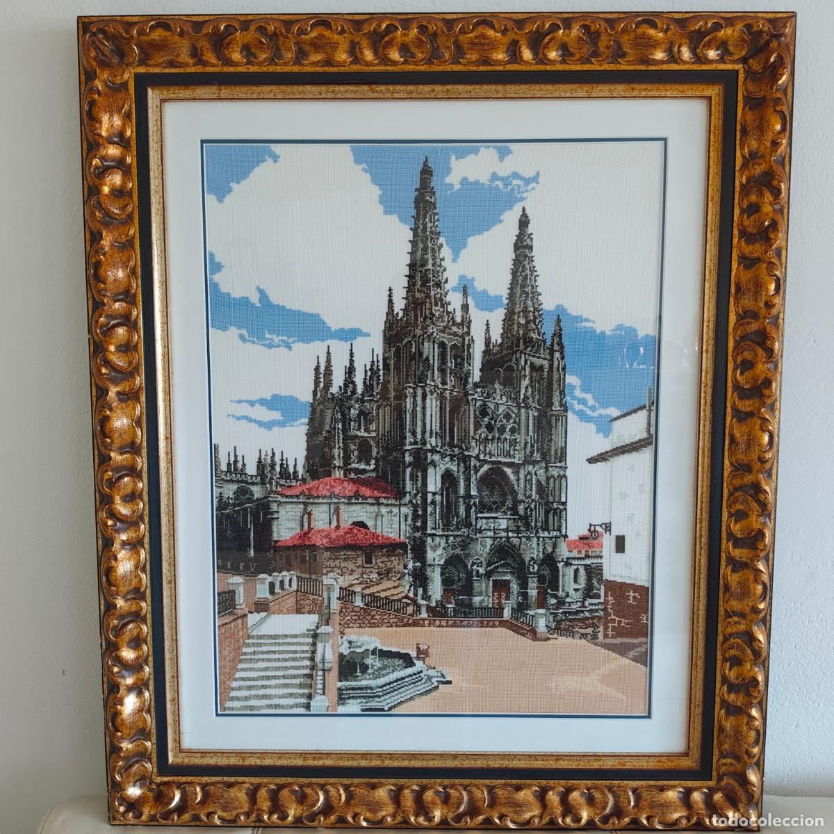 Otros Objetos de Arte: Cuadro Punto de Cruz Catedral Burgos