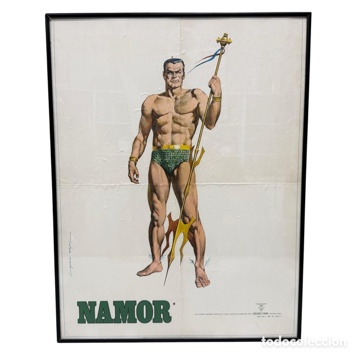 Otros Objetos de Arte: L&Oacute;PEZ ESP&Iacute;. P&oacute;ster del personaje Namor de Marvel de Rafael L&oacute;pez Esp&iacute; 1972