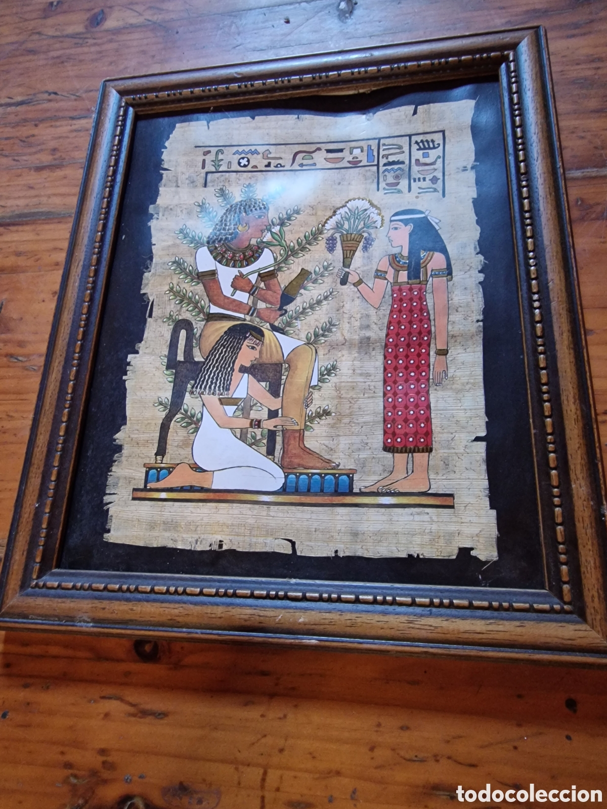 Otros Objetos de Arte: L&aacute;mina enmarcada egipcia,vintage