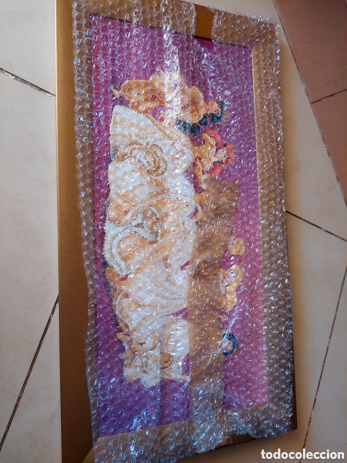 Otros objetos de arte: Cuadro Princesas Disney Dorado - Foto 3