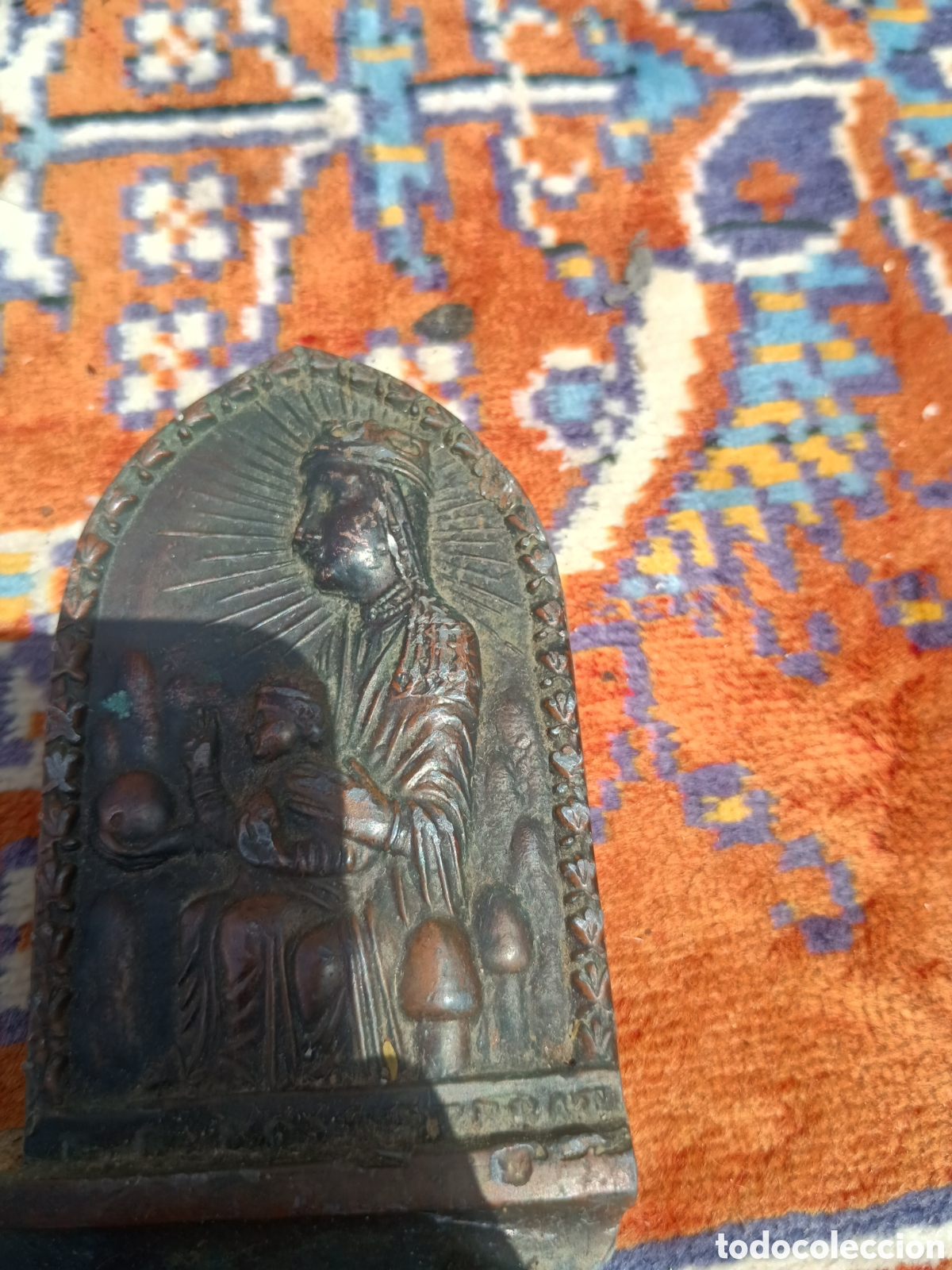 Otros objetos de arte: Placa virgen Monserrat - Foto 2