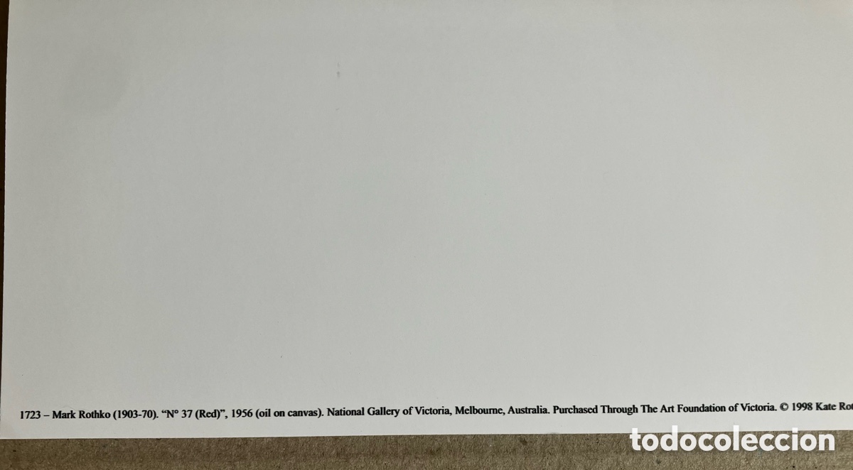 Otros objetos de arte: L&aacute;mina Rothko 100x60cm - Foto 7