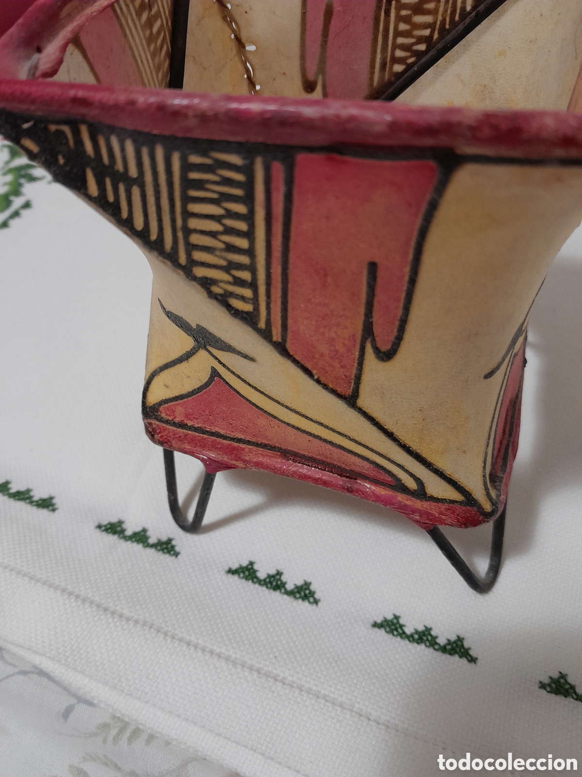 Otros objetos de arte: Portavelas piel,forja - Foto 3