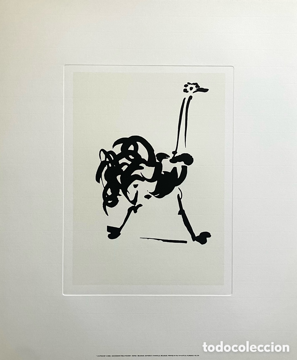 Otros Objetos de Arte: L&aacute;mina avestruz Picasso buen papel