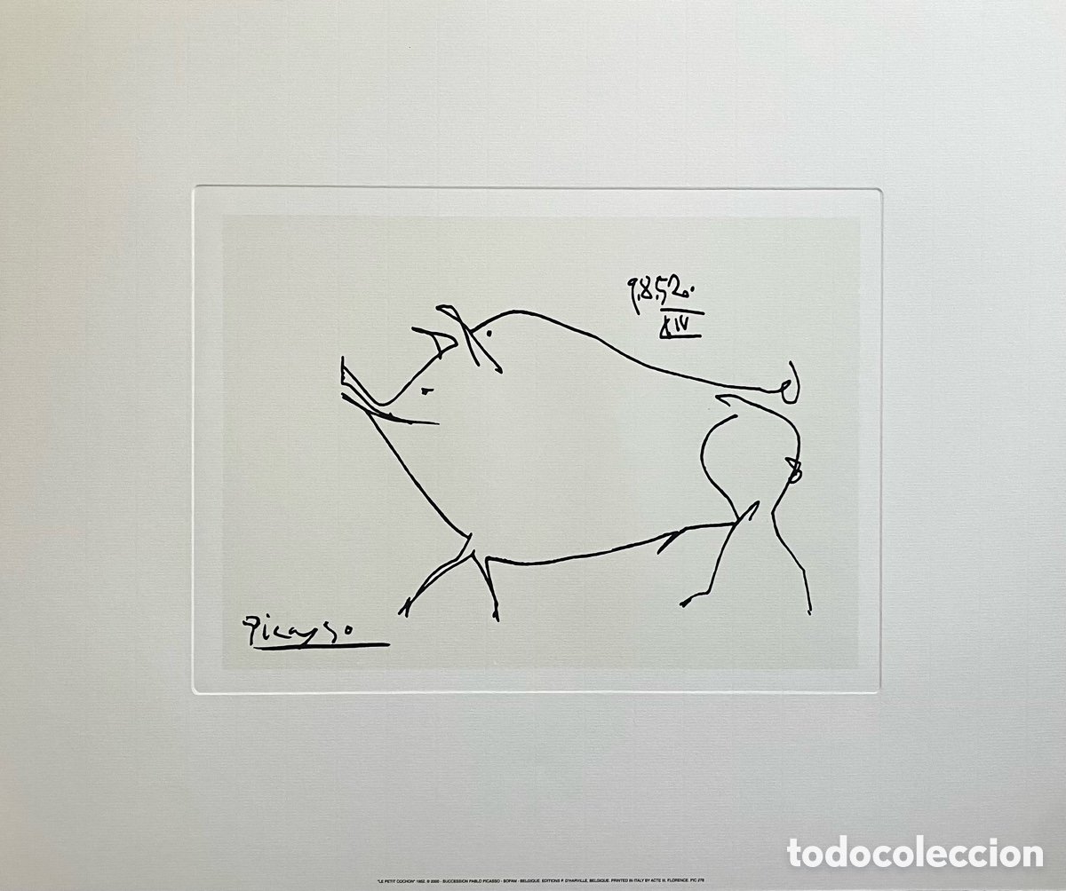 Otros Objetos de Arte: L&aacute;mina Picasso cerdito