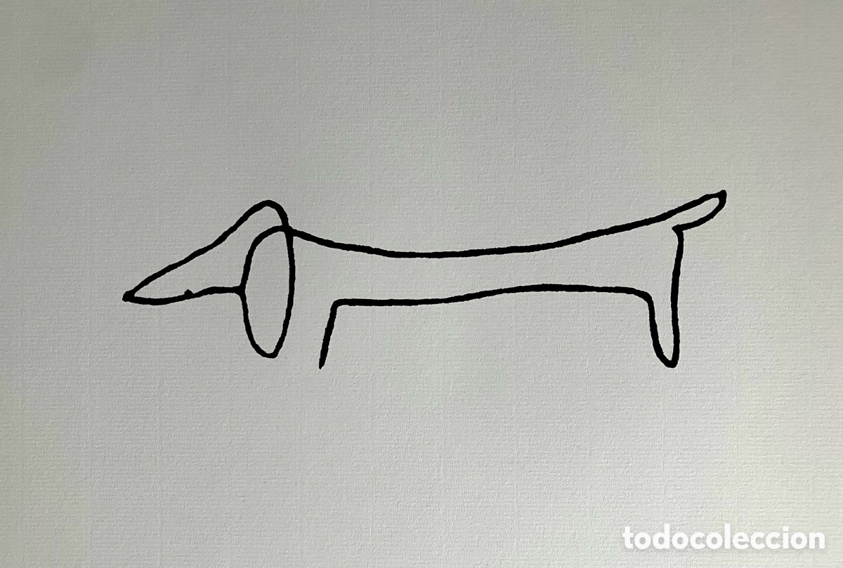 Otros objetos de arte: L&aacute;mina perrito Pucasso - Foto 2