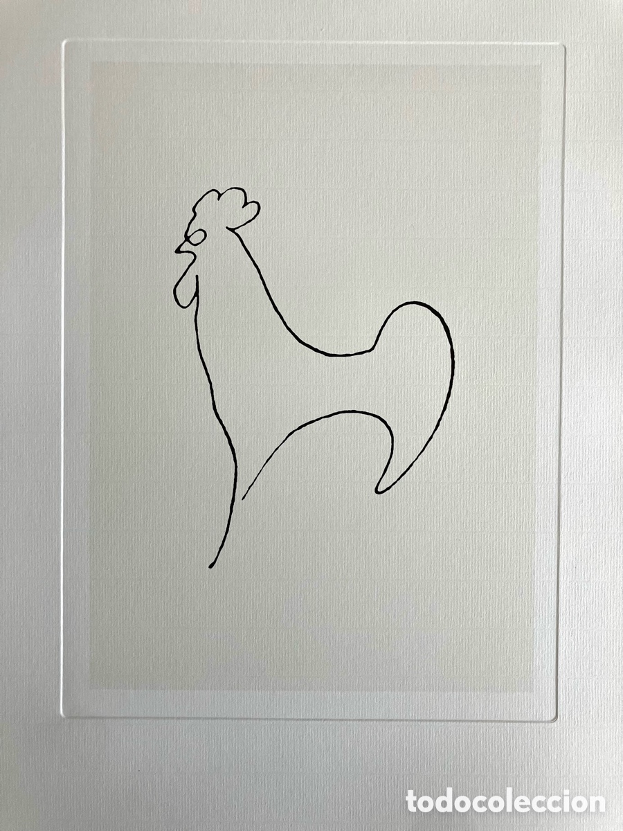 Otros Objetos de Arte: L&aacute;mina Picasso gallo buen papel