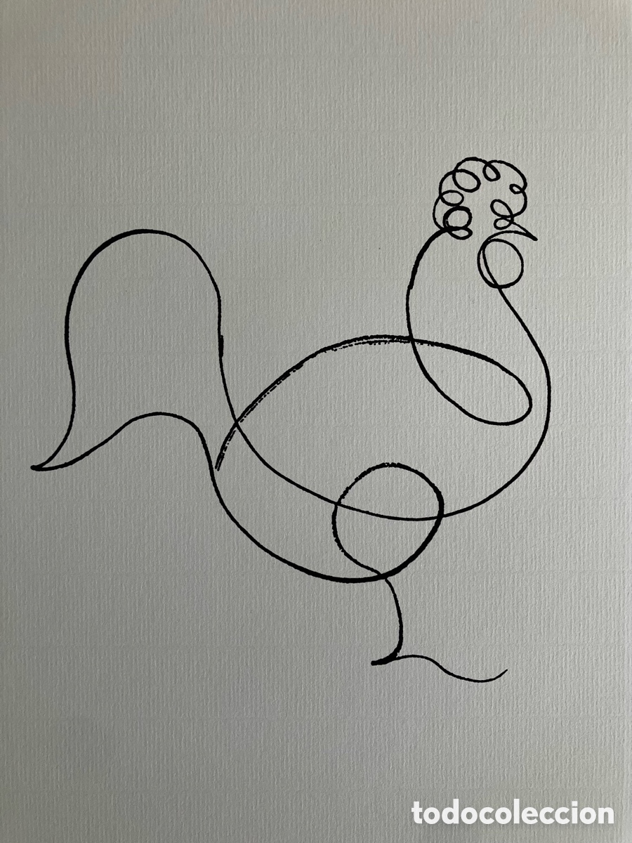 Otros objetos de arte: L&aacute;mina Picasso gallo 60x50cm - Foto 2