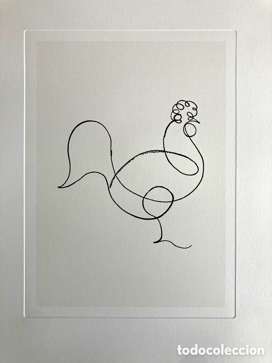 Otros Objetos de Arte: L&aacute;mina Picasso gallo 60x50cm