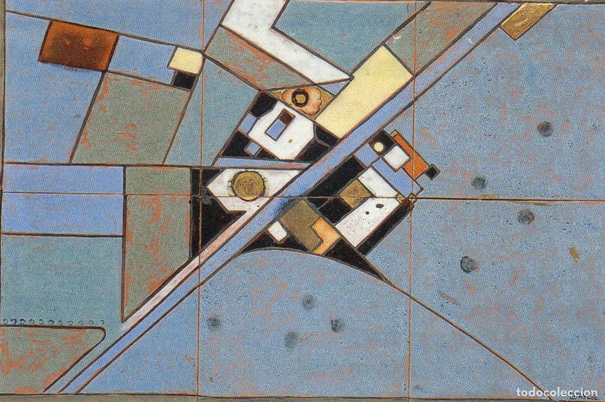 Otros Objetos de Arte: JOSE LAPAYESE BRUNA (Calamocha, 1899 - Madrid, 1982) 'Proyecto mural'. Esmalte cer&aacute;mico.