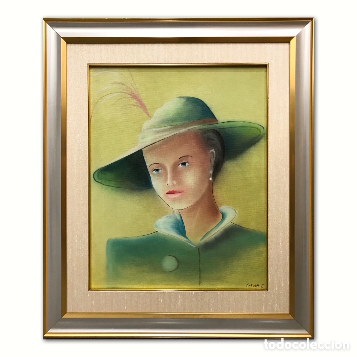 Otros objetos de arte: &rdquo;Retrato de Dama con Sombrero&rdquo; Giovanni Tafuni (1963-2014), a&ntilde;os 90 del S.XX