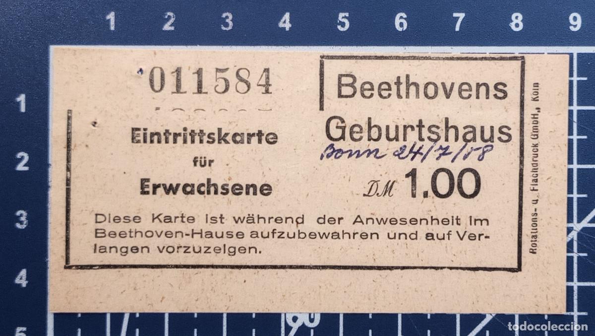 Otros Objetos de Arte: ENTRADA/TIQUET - BEETHOVENS GEBURTSHAUS - BONN - 1958