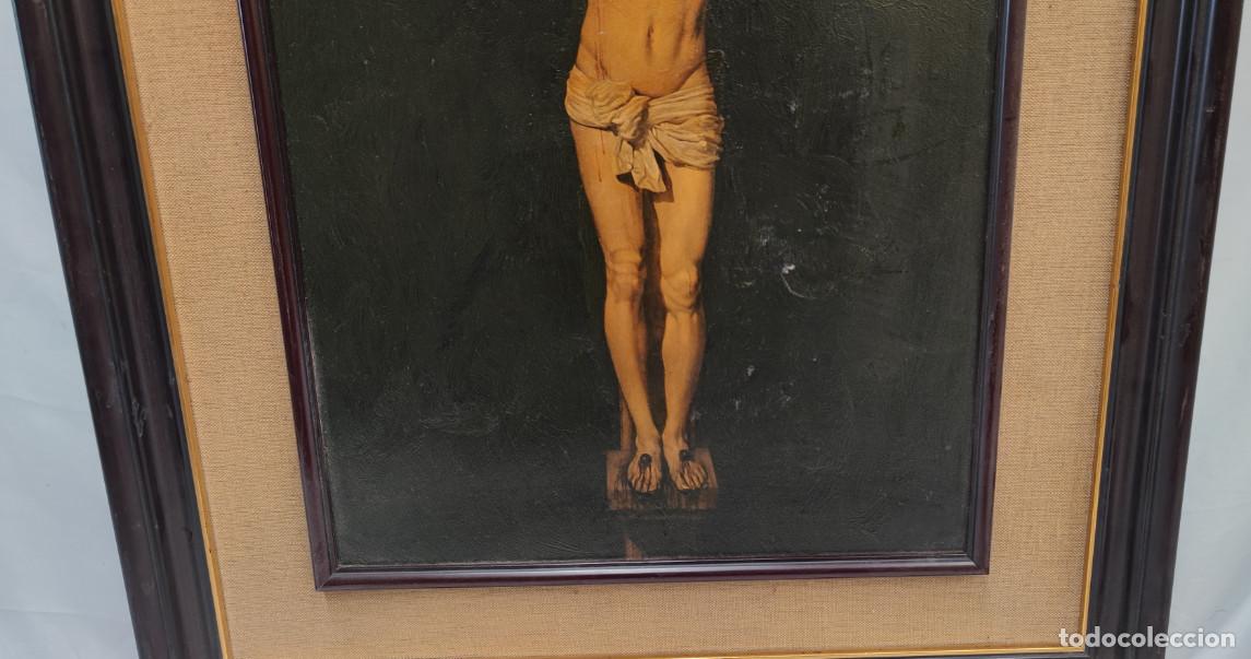 Otros objetos de arte: CUADRO TIPO CRAQUELADO, CRISTO CRUCIFICADO DE VELAZQUEZ - Foto 5