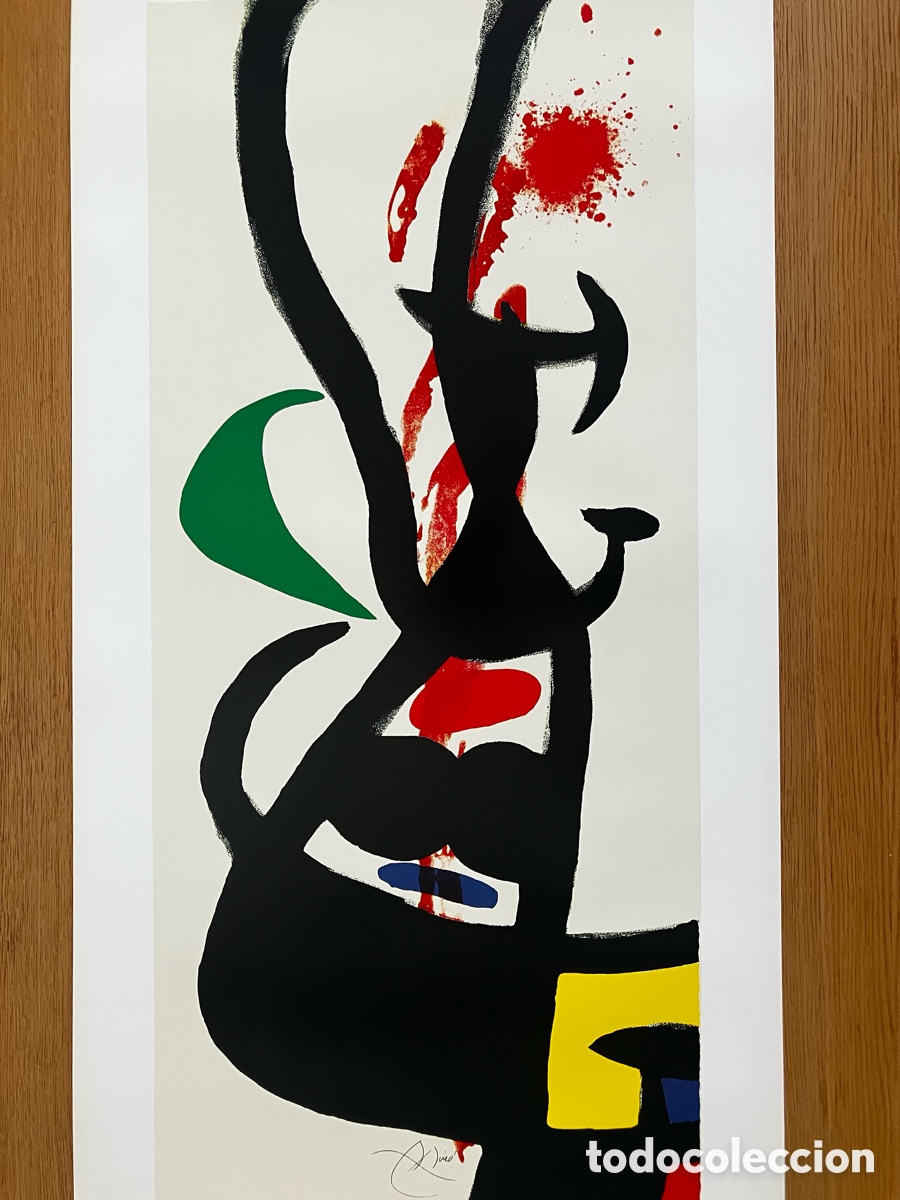 Otros objetos de arte: L&aacute;mina Mir&oacute; Le chef &agrave; l&eacute;toile - Foto 2
