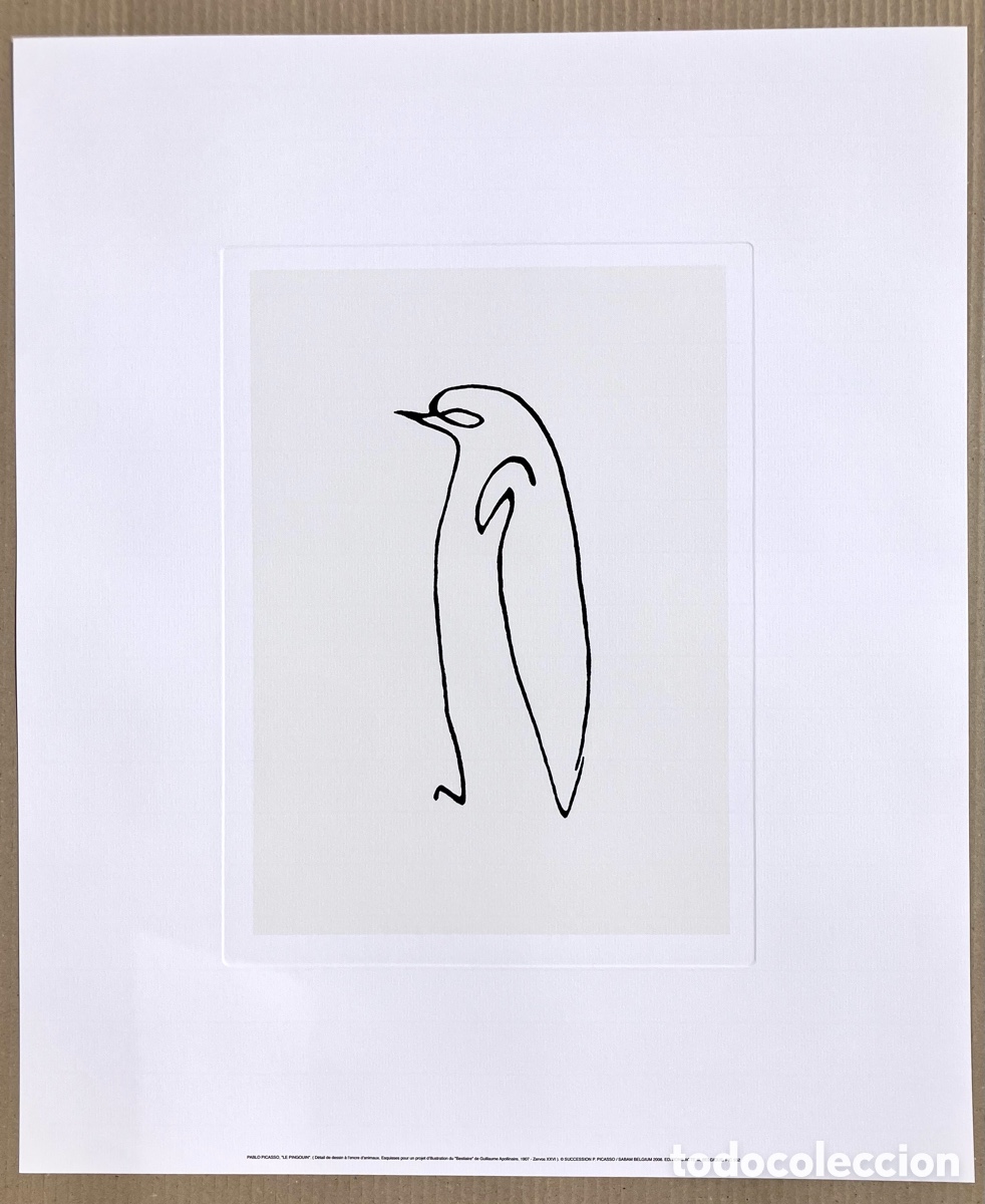 Otros objetos de arte: L&aacute;mina Picasso Ping&uuml;ino