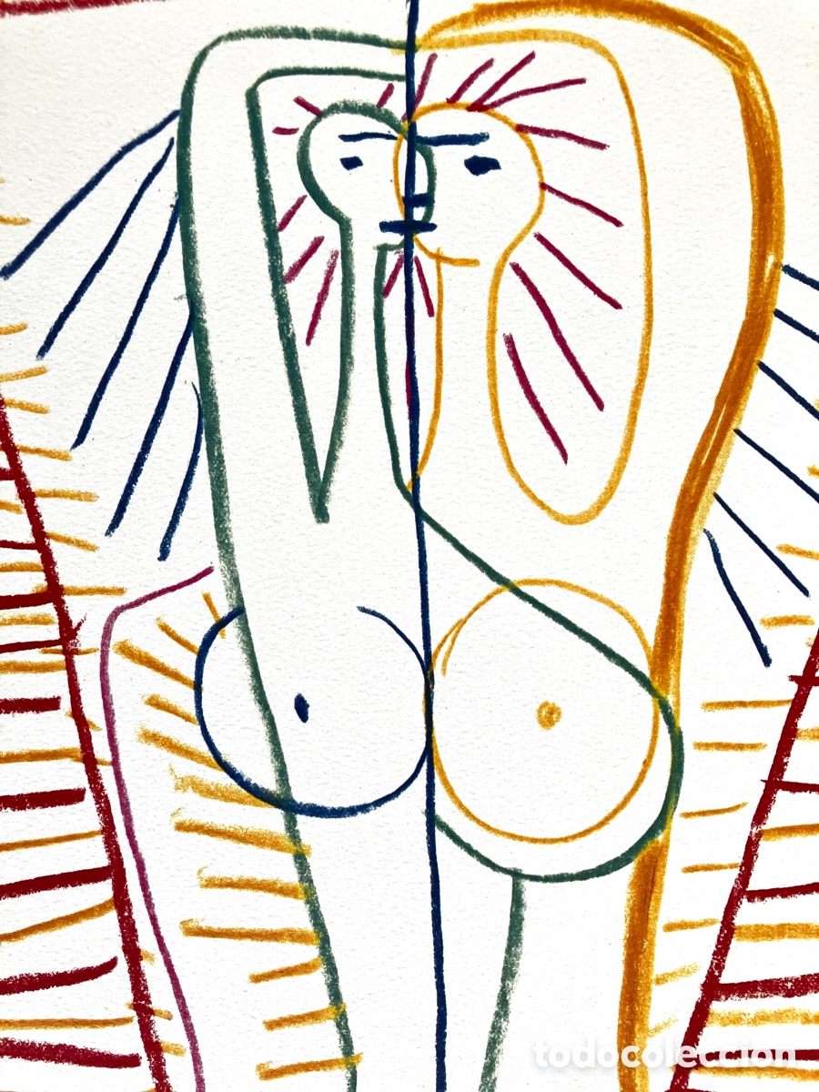 Otros objetos de arte: L&aacute;mina Picasso colorida - Foto 3