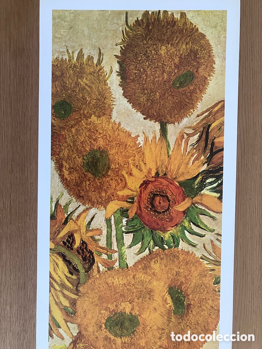 Otros objetos de arte: L&aacute;mina Van Gogh girasoles - Foto 2
