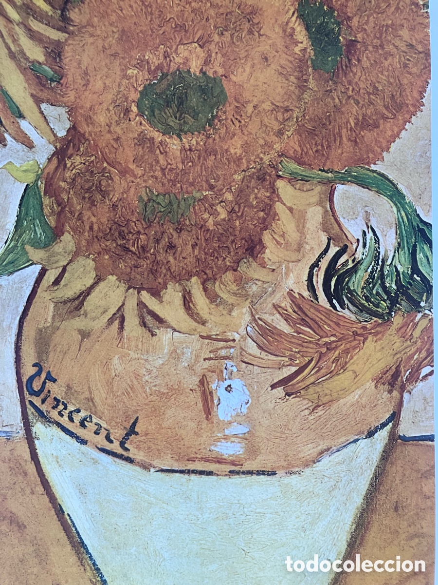 Otros objetos de arte: L&aacute;mina Van Gogh girasoles - Foto 3