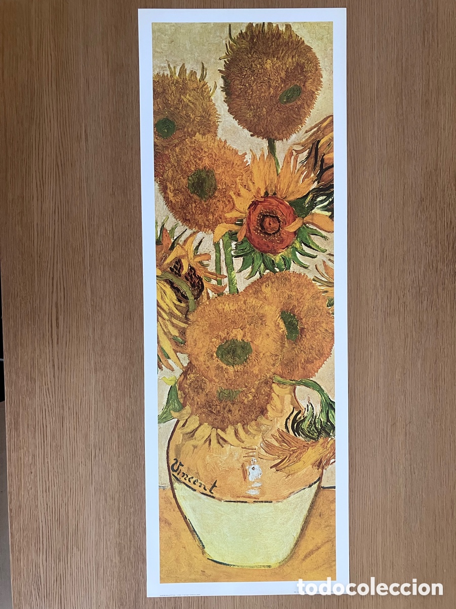 Otros objetos de arte: L&aacute;mina Van Gogh girasoles