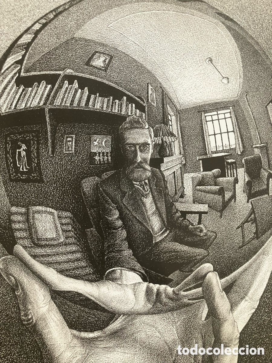 Otros objetos de arte: L&aacute;mina Escher bola esfera - Foto 4