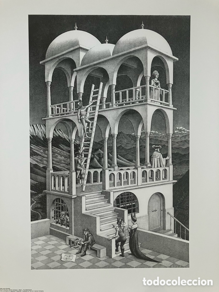 Otros objetos de arte: L&aacute;mina belvedere de Escher - Foto 2
