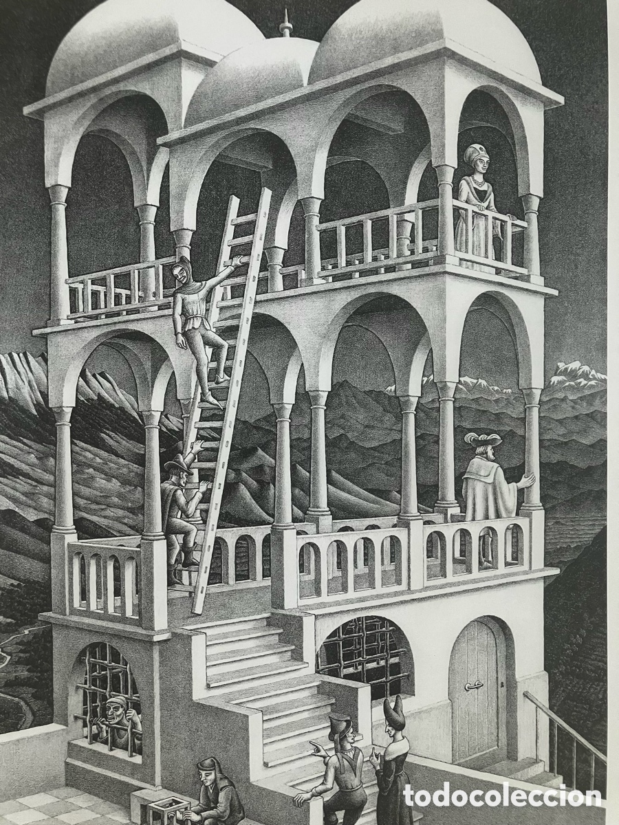 Otros objetos de arte: L&aacute;mina belvedere de Escher - Foto 3