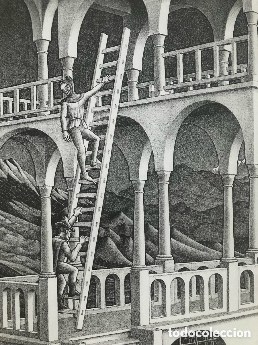 Otros objetos de arte: L&aacute;mina belvedere de Escher - Foto 4