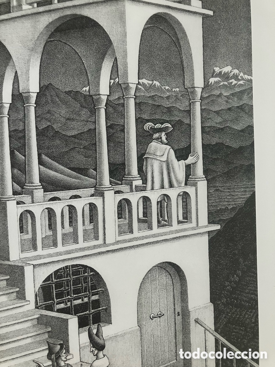 Otros objetos de arte: L&aacute;mina belvedere de Escher - Foto 5