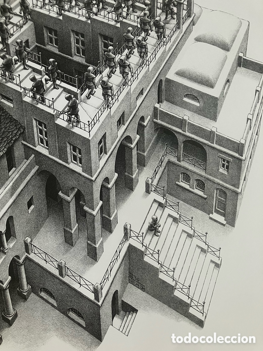 Otros objetos de arte: L&aacute;mina casa de Escher - Foto 4