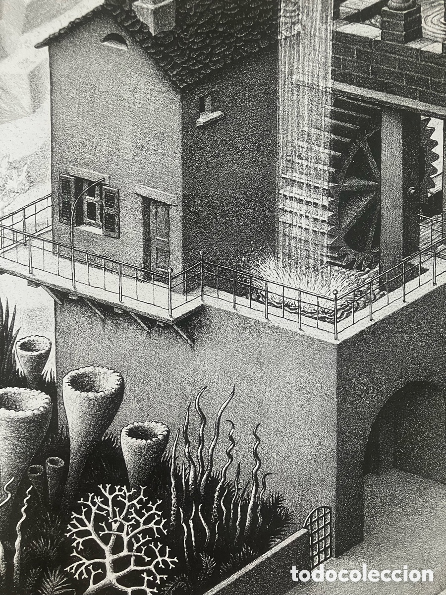 Otros objetos de arte: L&aacute;mina Escher escaleras torres - Foto 4