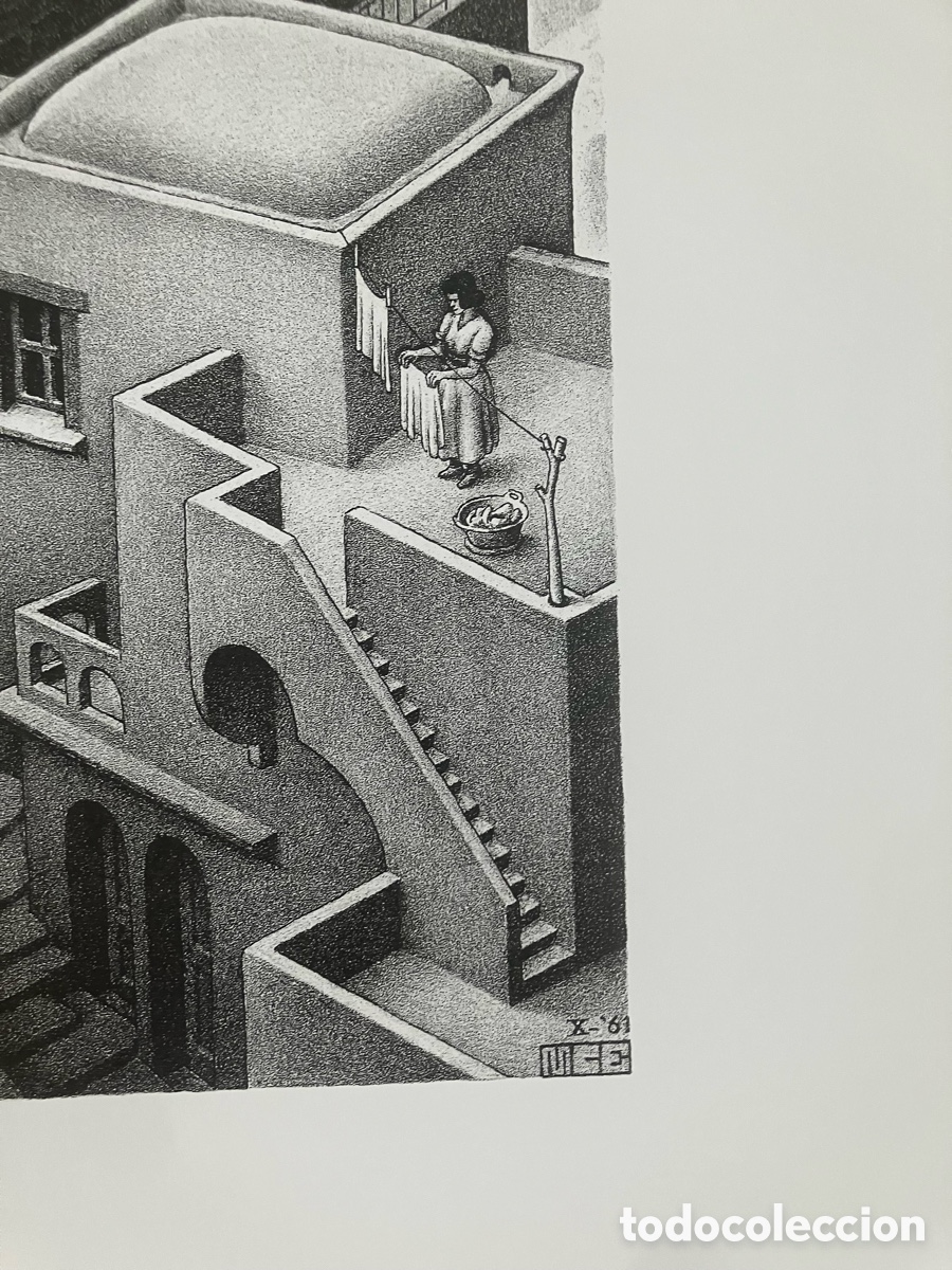 Otros objetos de arte: L&aacute;mina Escher escaleras torres - Foto 5