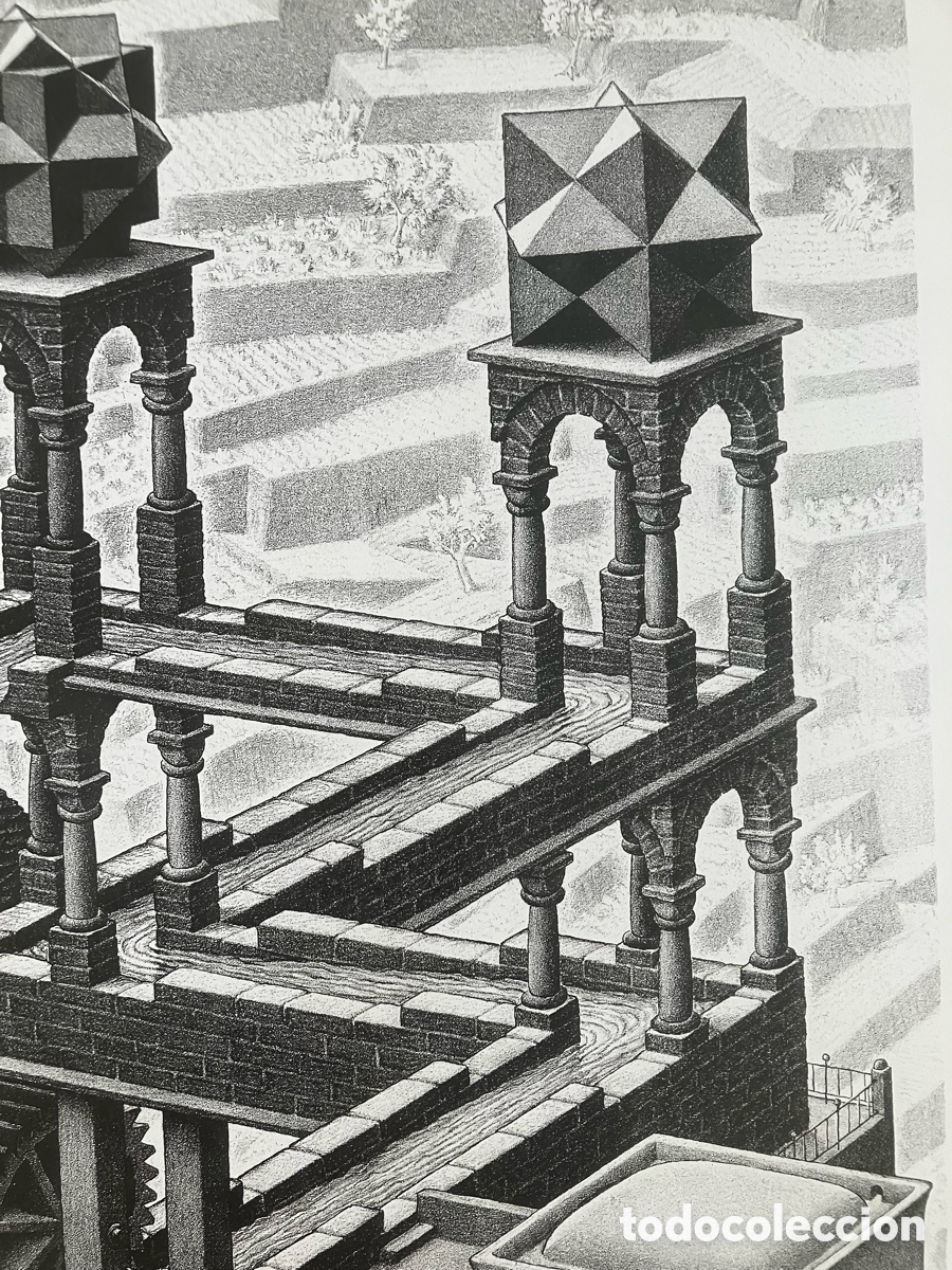 Otros objetos de arte: L&aacute;mina Escher escaleras torres - Foto 6