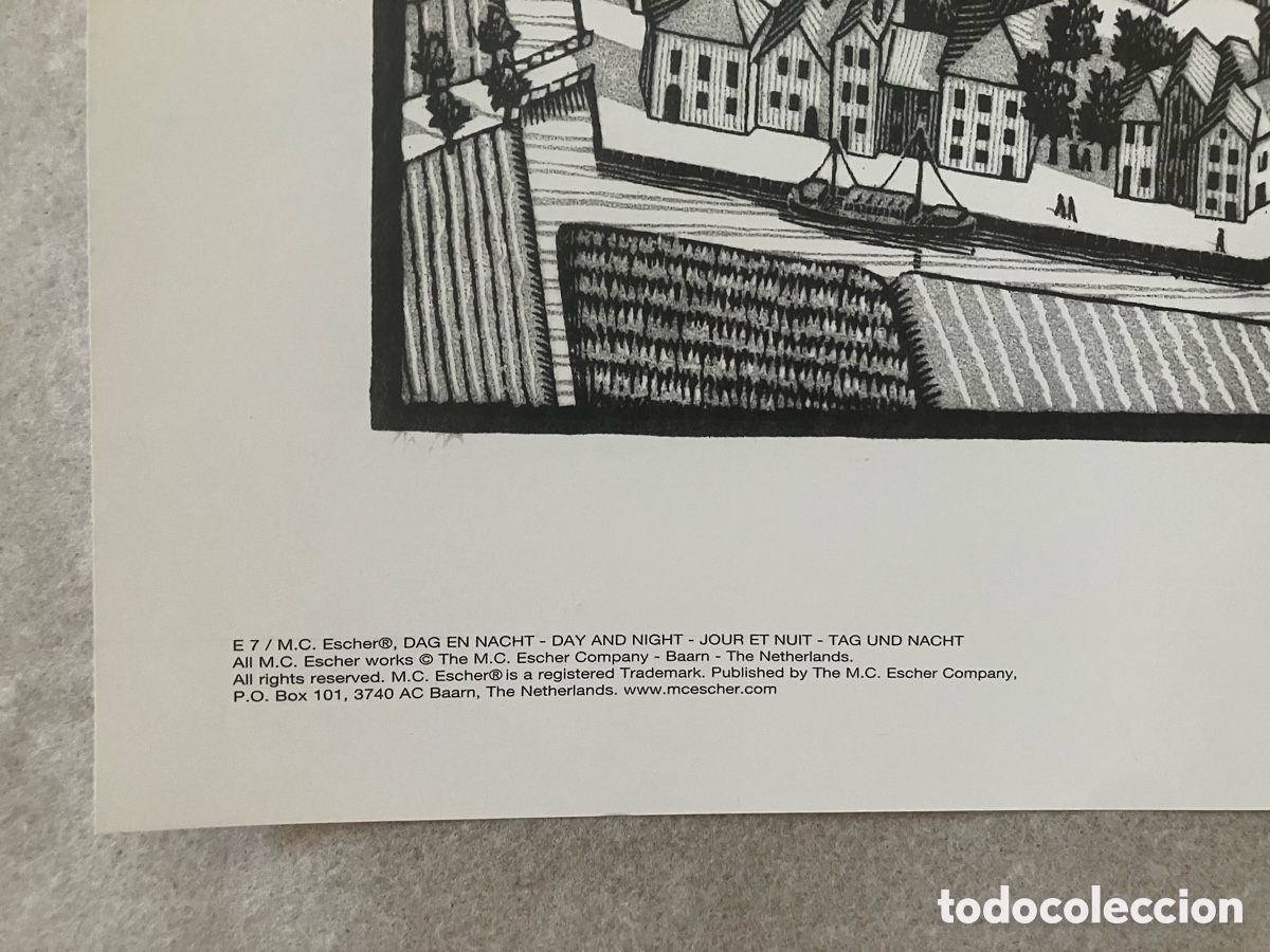 Otros objetos de arte: L&aacute;mina Escher efecto &oacute;ptico - Foto 8