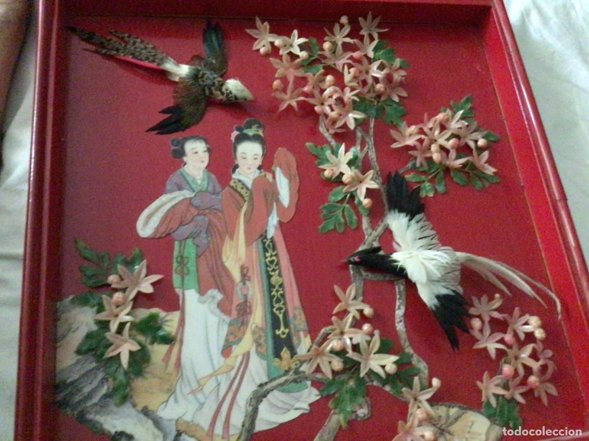 Otros objetos de arte: Cuadro oriental japon en relieve - Foto 4