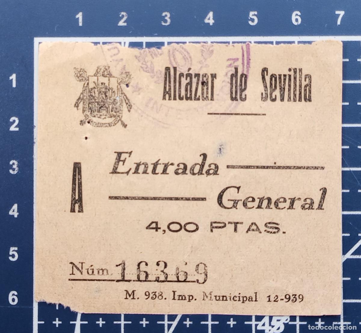 Otros objetos de arte: ENTRADA/TIQUET - ALC&Aacute;ZAR DE SEVILLA
