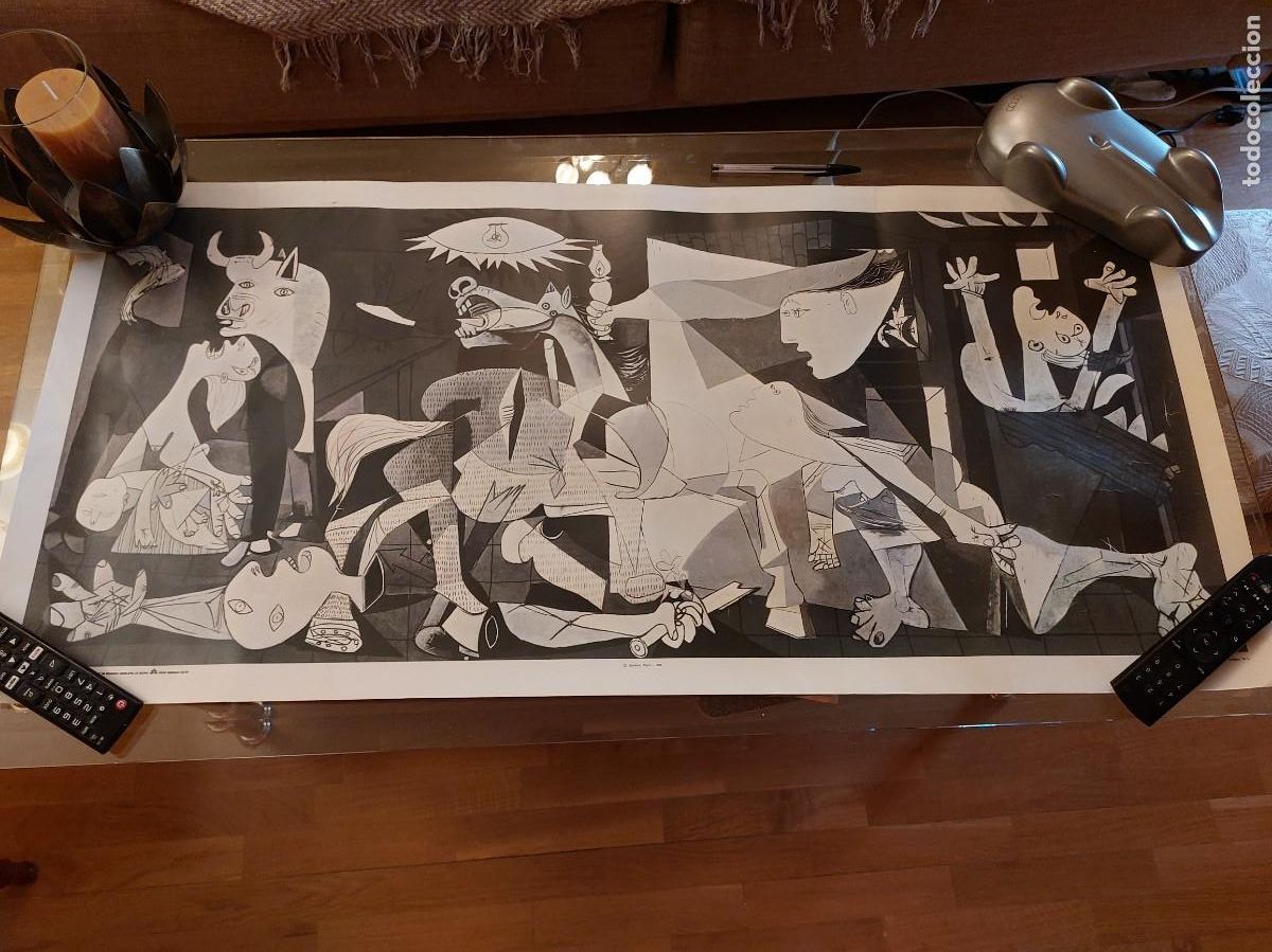 Otros objetos de arte: L&Aacute;MINA-CARTEL GUERNICA PICASSO CAJA AHORROS MUNICIPAL BILBAO (105 X 50 CM)