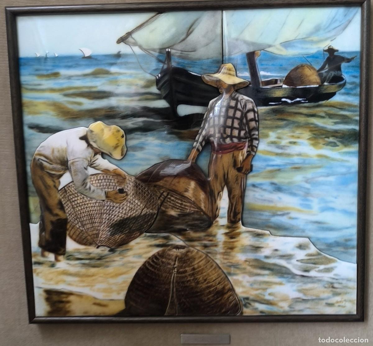 Otros objetos de arte: Reproducci&oacute;n en relieve de cer&aacute;mica de la famosa obra &rdquo;Los pescadores valencianos&rdquo;