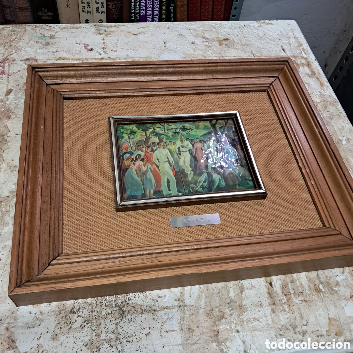 Otros objetos de arte: Aurelio Arteta, esmalte, Marco 40 x 34