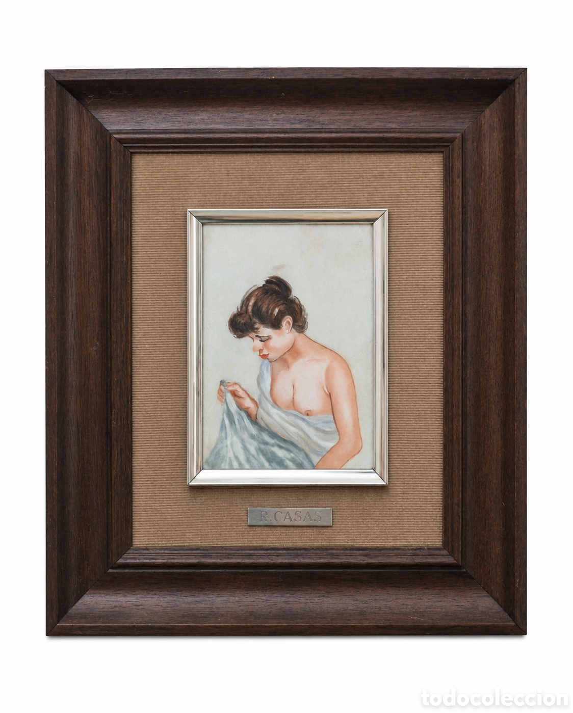 Otros objetos de arte: After R. Casas &ndash; portrait of a young woman.