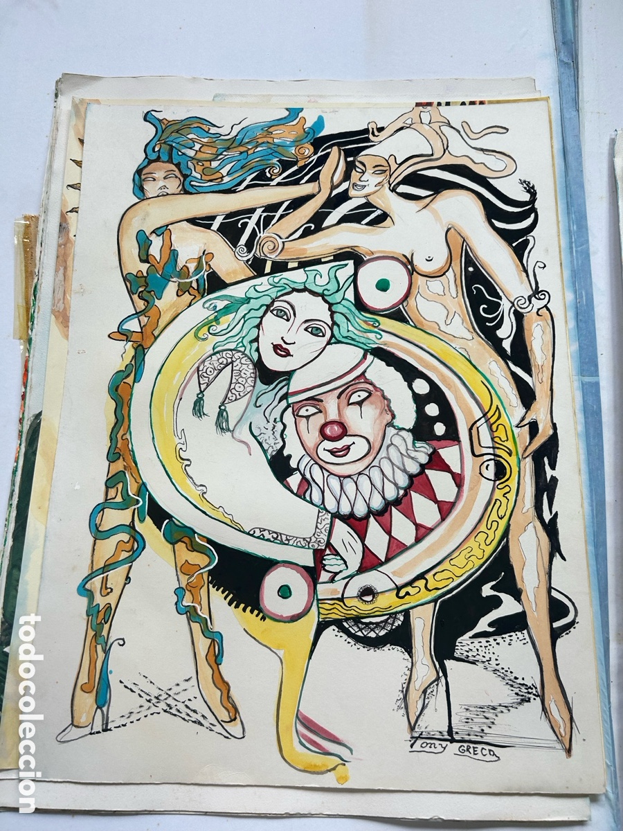 Otros objetos de arte: Colecci&oacute;n de 60 obras originales de Tony Greco - Foto 3
