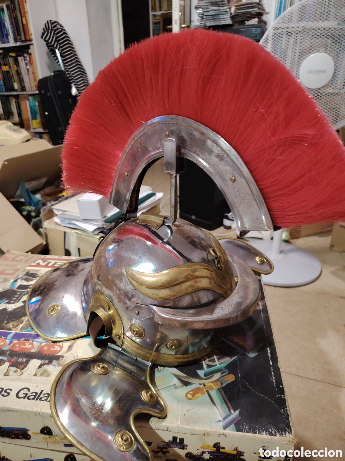 Otros objetos de arte: Gorro casco romano artesanal a tama&ntilde;o real - Foto 6