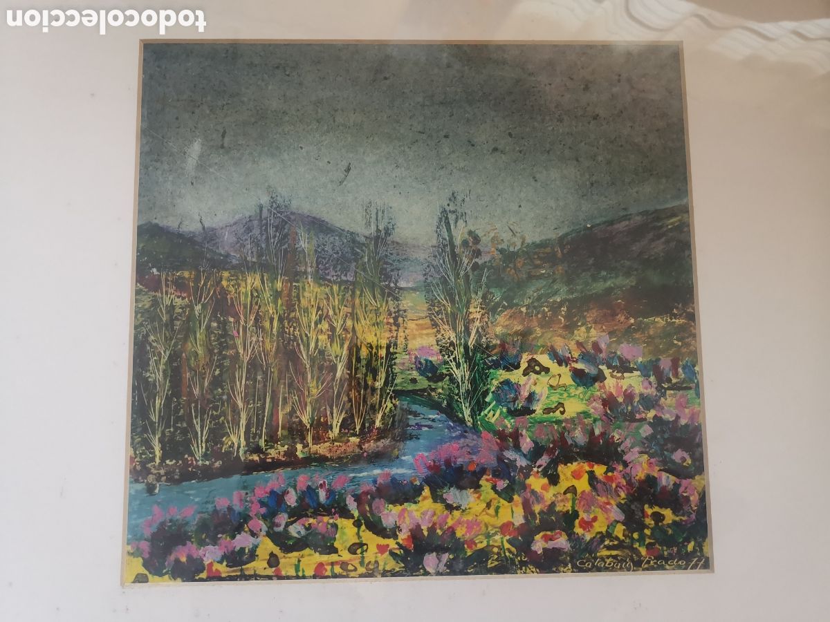 Otros objetos de arte: Calabuig Prado. Paisaje. T&eacute;cnica mixta. 1977.