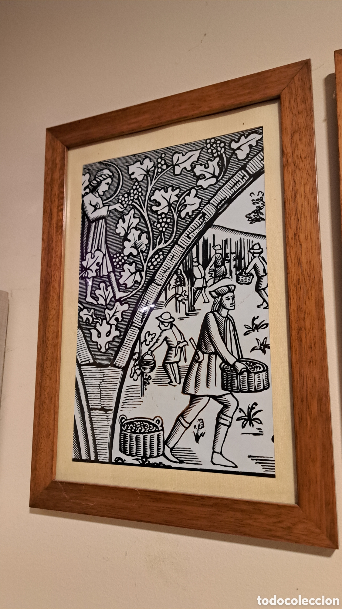 Otros objetos de arte: Lote 4 l&aacute;minas con labores del vino - Foto 2