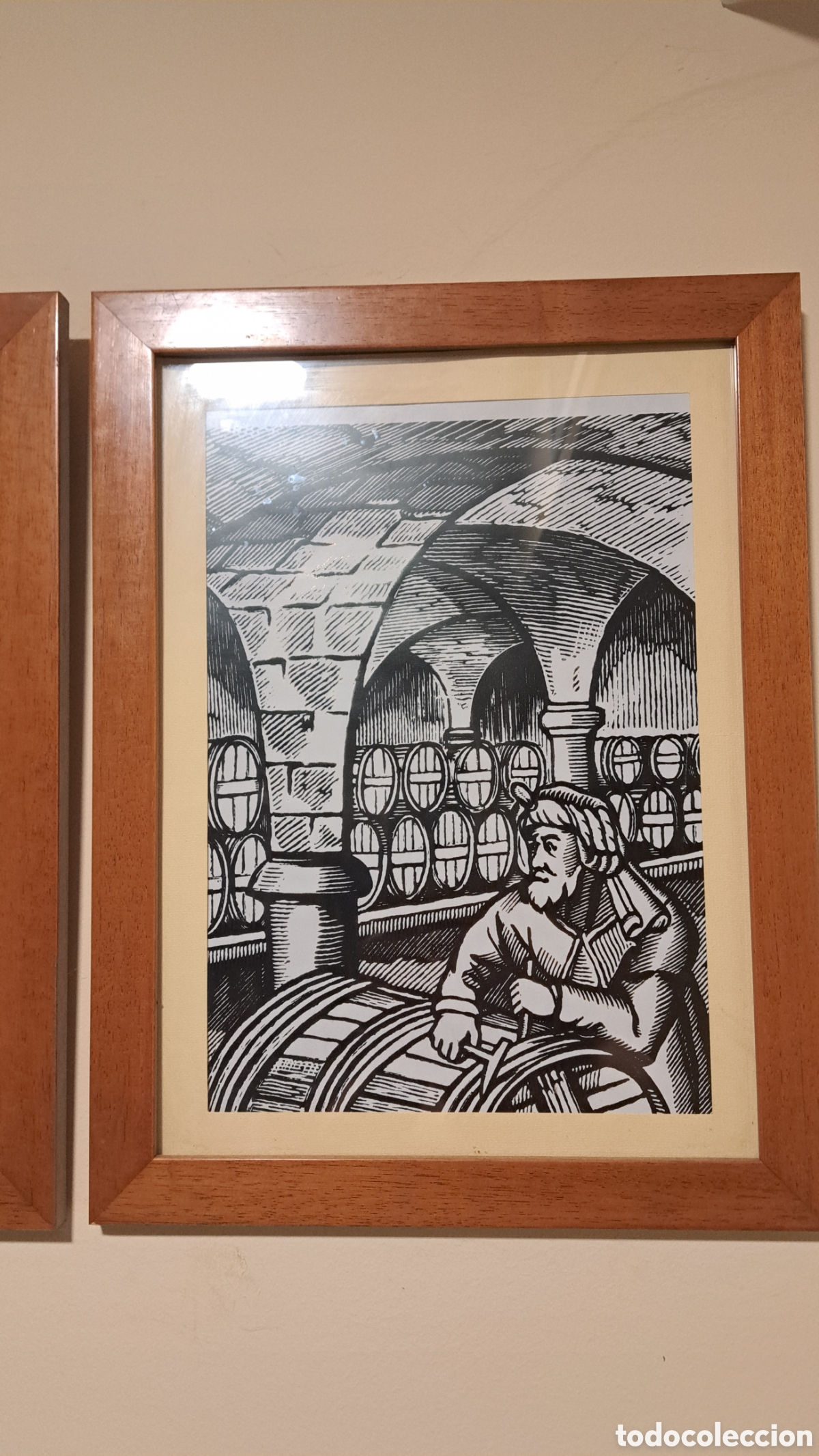 Otros objetos de arte: Lote 4 l&aacute;minas con labores del vino - Foto 5