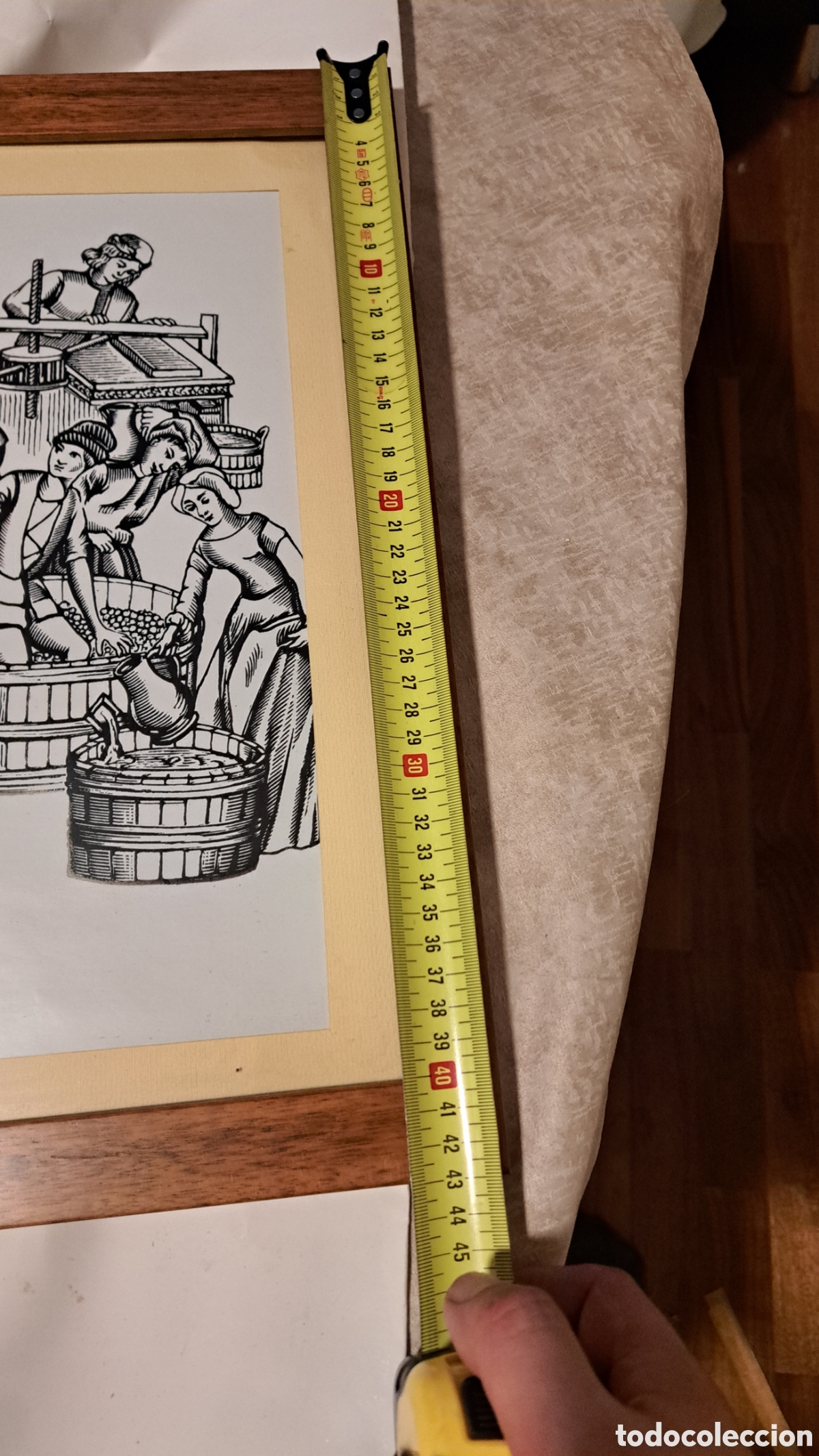 Otros objetos de arte: Lote 4 l&aacute;minas con labores del vino - Foto 8