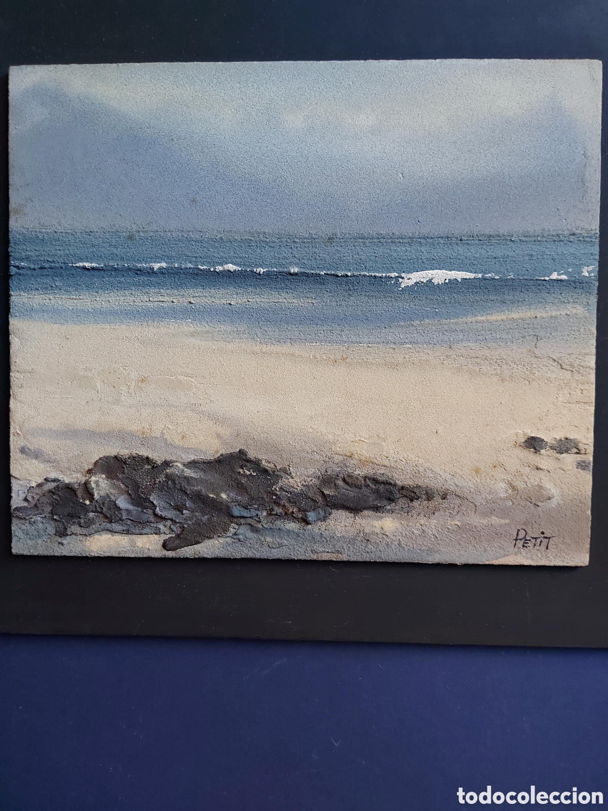 Otros objetos de arte: PETIT&rdquo; LA PLAYA SOLITARIA&rdquo; TECNICA MIXTA