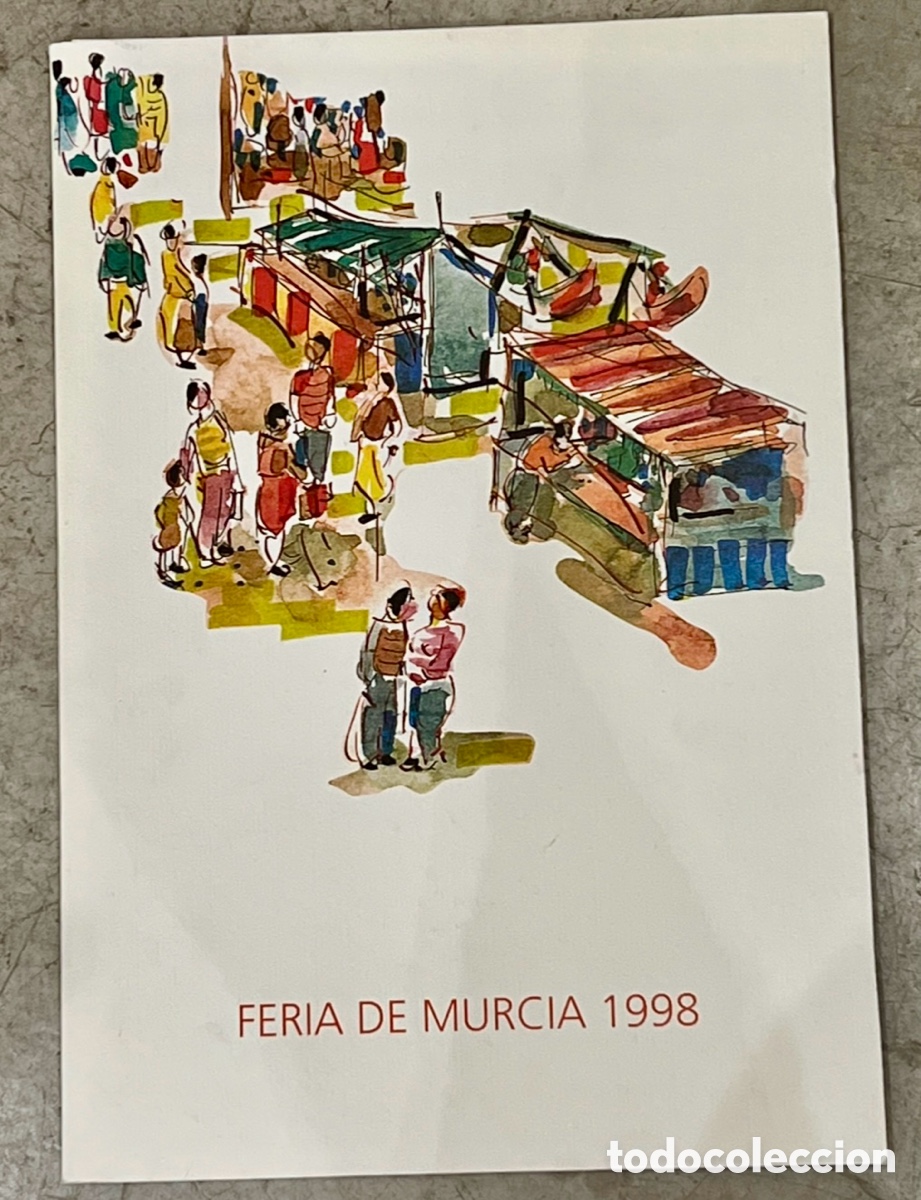 Otros objetos de arte: Carpeta. Feria de Murcia. 4 l&aacute;minas (C&aacute;novas, Hernansaez, Aurelio, Pedro Serna). Y programa. 1998.